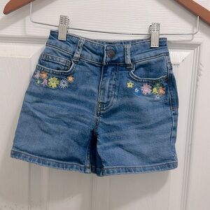 Mini Boden jeans shorts with embroidery size 5Y